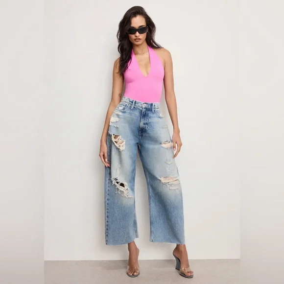 Good American Good Extreme Barrel in Indigo965 - Picture 2 of 13